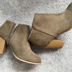Camel Brown Booties- Old Navy